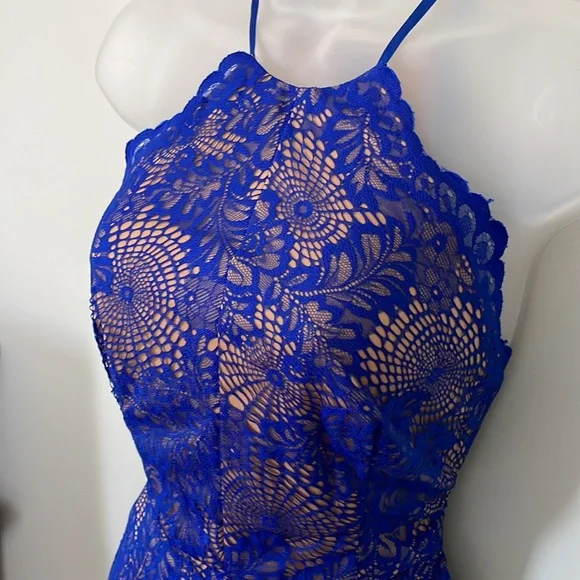 B.Darlin blue dress size 9/10 - Picture 2 of 9
